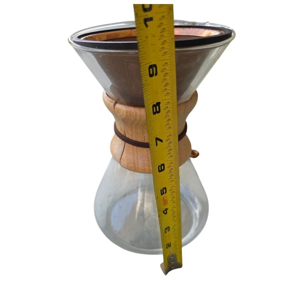 Chemex 8 Cup‎ Pour Over Coffee Maker Wood Barista Warrior Filter MR.SIGA E3